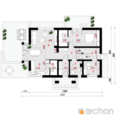  Maja salviiniates 1. korruse plaan
