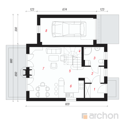  Maja palu-karukellades 2 1. korruse plaan
