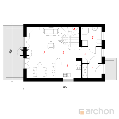  Maja palu-karukellades 1. korruse plaan