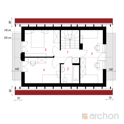  Maja palu-karukellades 2. korruse plaan