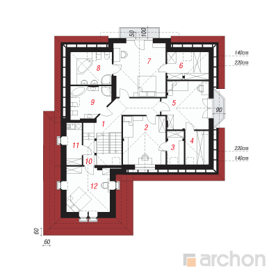  Maja sekvoiades 2. korruse plaan