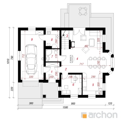  Maja kaljukünkal 2 1. korruse plaan