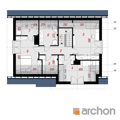  Maja tõlviklehtedes 2. korruse plaan