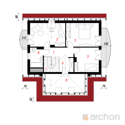  Maja kirikakardes 3 2. korruse plaan