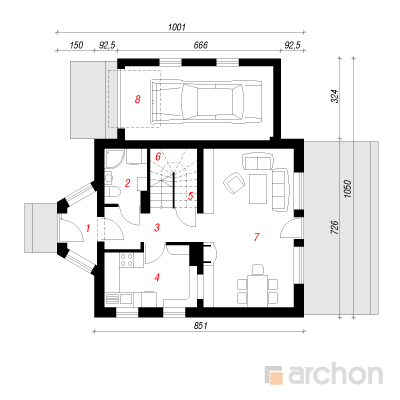  Maja joa juures 2 1. korruse plaan
