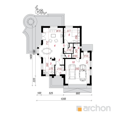  Maja silmarohus 2 1. korruse plaan