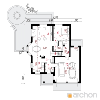  Maja silmarohus (G2) 1. korruse plaan