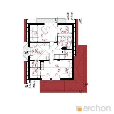  Maja silmarohus (G2) 2. korruse plaan