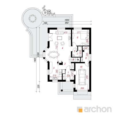  Maja silmarohus 1. korruse plaan