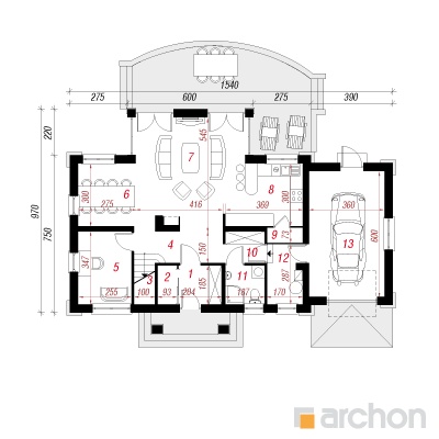  Maja sükomor-viigipuudes 1. korruse plaan