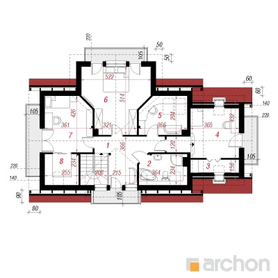  Maja sükomor-viigipuudes 2. korruse plaan
