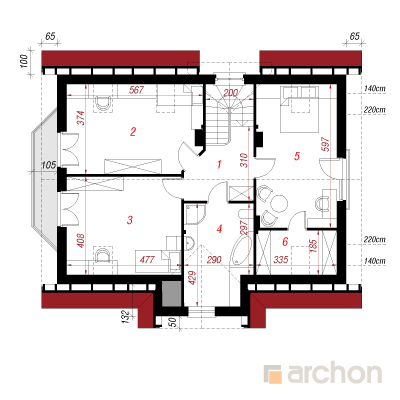  Maja kobarhüatsintides 2. korruse plaan