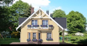 Maja kobarhüatsintides vaade