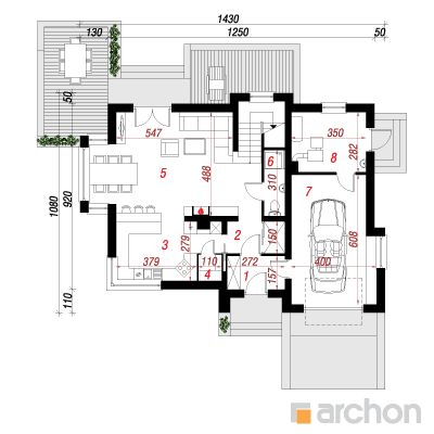  Maja kobarhüatsintides 1. korruse plaan