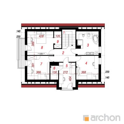  Maja kobarhüatsintides 2. korruse plaan