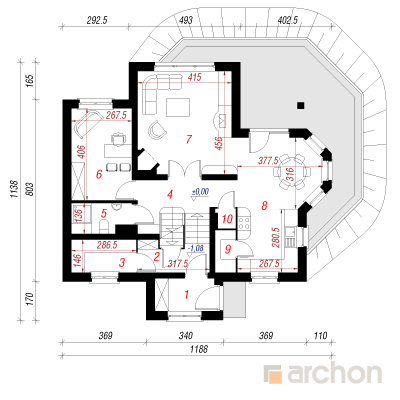  Maja krookustes 1. korruse plaan