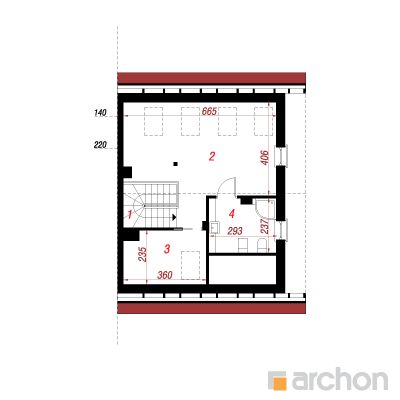  Maja tamarillodes (B) 3. korruse plaan