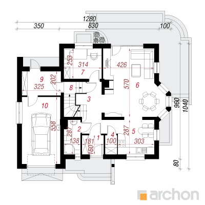  Maja tamariskides 2(P) 1. korruse plaan