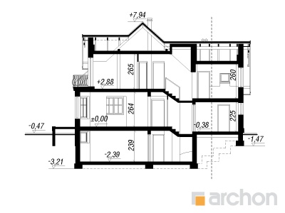 Maja tamariskides 2(P) lõige