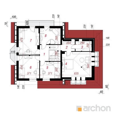  Maja tamariskides 3 (G2) 2. korruse plaan