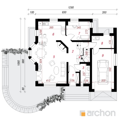  Maja tamariskides 3 (P) 1. korruse plaan