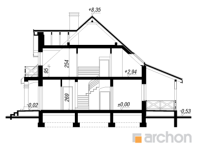 Maja tamariskides 4 (G2) lõige