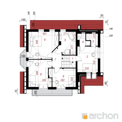 Maja tamariskides 6 2. korruse plaan