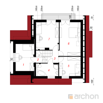  Maja tamariskides 2. korruse plaan