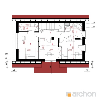  Maja kalmustes 2. korruse plaan