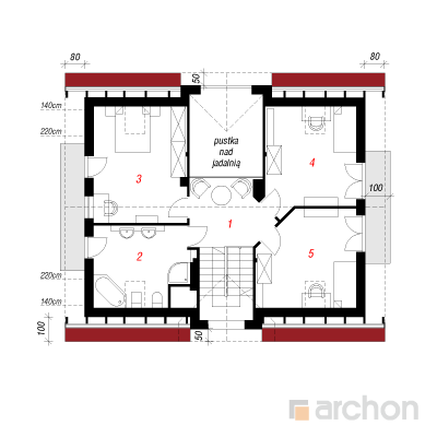  Maja paplipuudes 2. korruse plaan