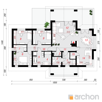  Maja toreeniates 1. korruse plaan
