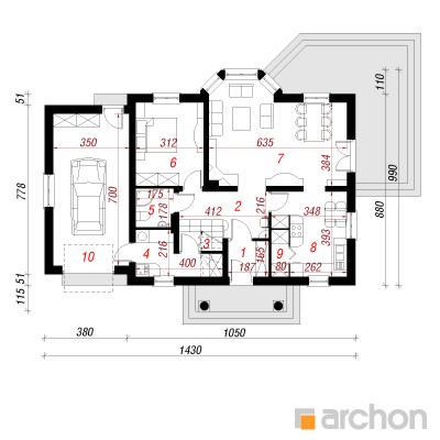  Maja maasikates 2 (G) 1. korruse plaan