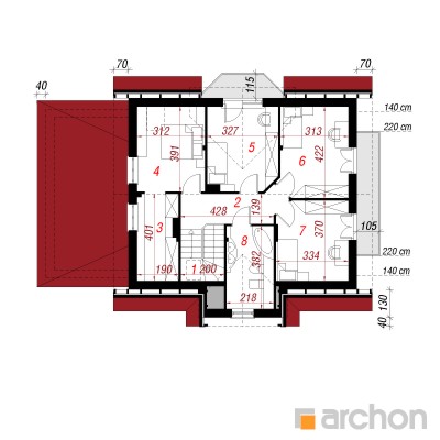  Maja maasikates 2 (G) 2. korruse plaan
