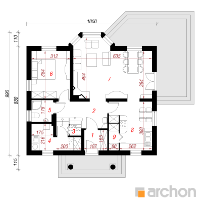  Maja maasikates 2 1. korruse plaan