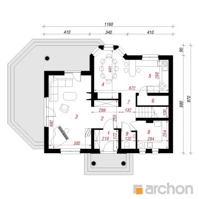 Maja tradeskantsiates 1. korruse plaan