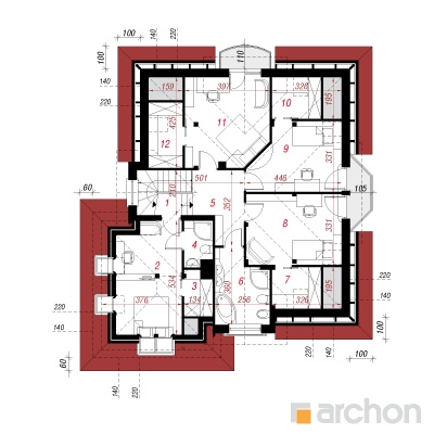  Maja elupuudes 2. korruse plaan