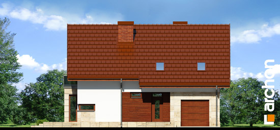 Maja tulbipuude all vaade