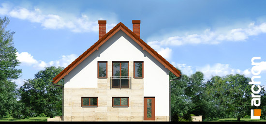 Maja tulbipuude all vaade