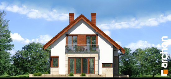 Maja tulbipuude all vaade