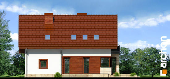 Maja tulbipuude all vaade