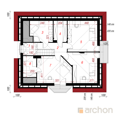  Maja tüümianides 2. korruse plaan