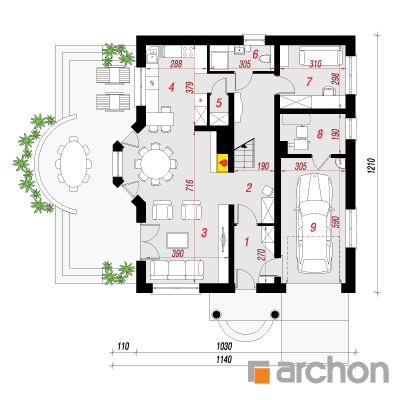  Maja tüümianides 7 1. korruse plaan