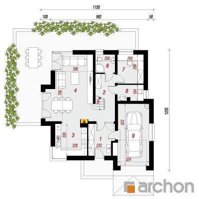  Maja tüümianides 8 1. korruse plaan