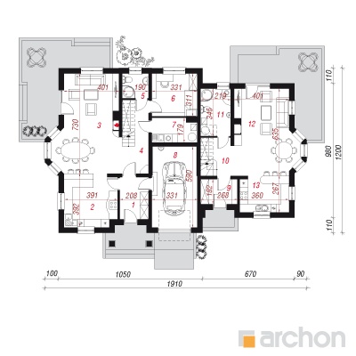  Maja tüümianides (R2) 1. korruse plaan