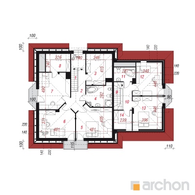  Maja tüümianides (R2) 2. korruse plaan