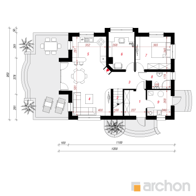  Maja vanillis 1. korruse plaan