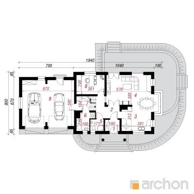  Maja raudürtides 2 (G2) 1. korruse plaan