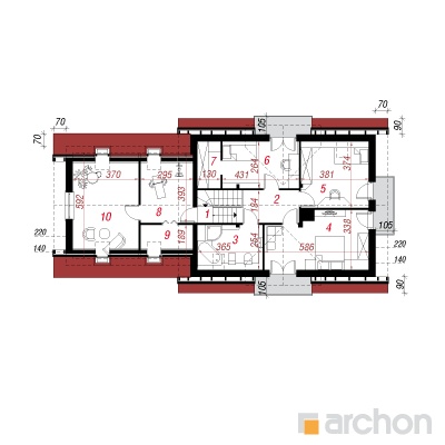  Maja raudürtides 2 (G2) 2. korruse plaan