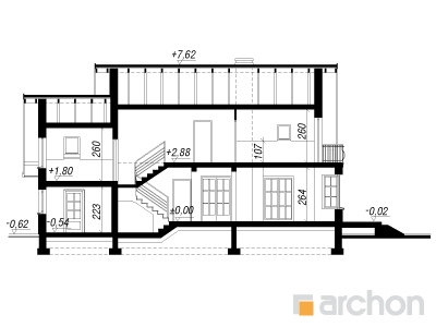 Maja raudürtides 2 lõige
