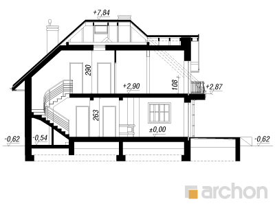 Maja raudürtides 4 (W) lõige